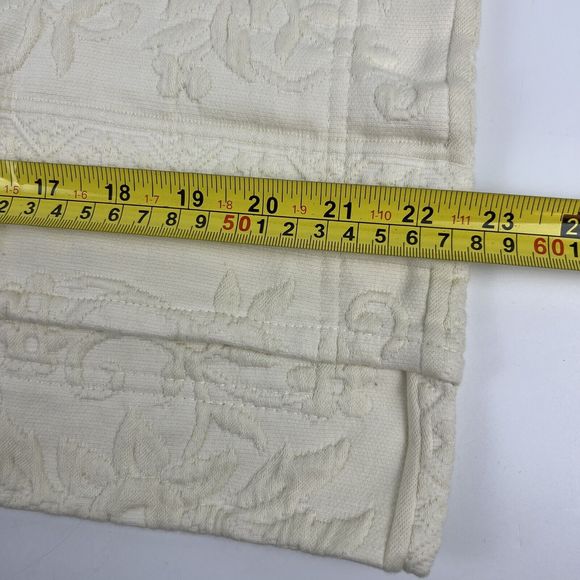 Linen Source Matelasse Pillow Sham Flowerbox Textured Print Ecru Cream Standard - Picture 7 of 10